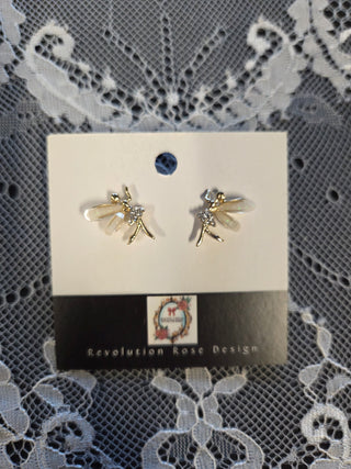 Gold Plated Fairy Stud Earrings
