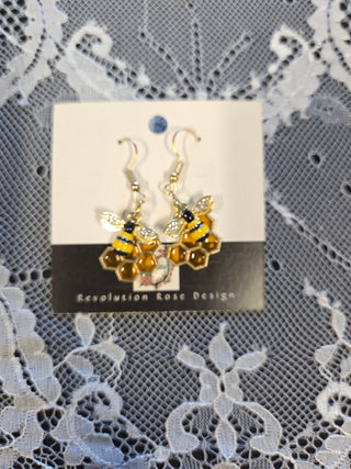 HoneyBee Hive Earrings