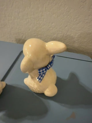 Vintage ceramic bunny set