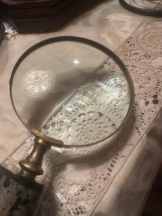 Vintage Custom Magnifying Glass in Brass mounted #47 VV MTS|144377
