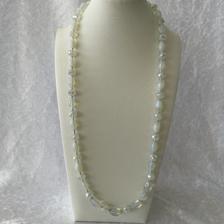 beaded necklace, moonstone RSV