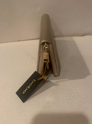 BEBE gold zipper wallet MTS|140209