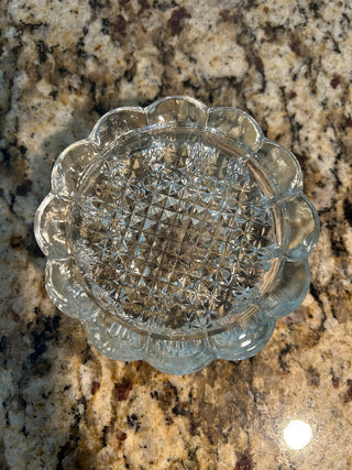 Vintage Glass Pilar Candle Holder    MTS