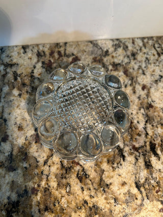 Vintage Glass Pilar Candle Holder    MTS
