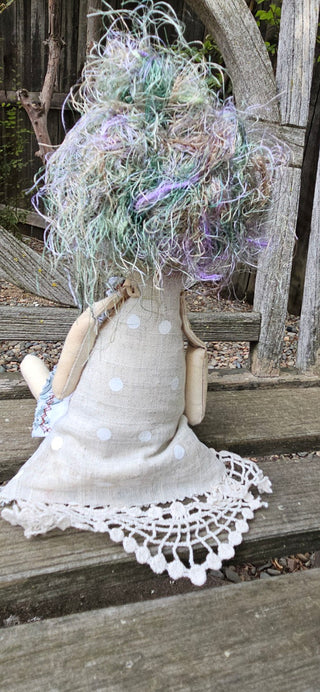 Journal Junction Jenny No. 008-Norma Handmade Art Dolll w/Mini Journal OOAK Cloth Doll