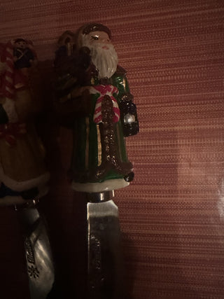 4 Christopher Radko Santa clause Cheese Spreader Santa's #47 , 62 VV MTS|95585