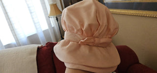 Joseph Magnin vintage pink silk hat sz 22 RSV|102061