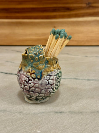 Ceramic sm creamer/matches|113163