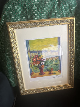 Jean-Claude Picot, La Fenetre Overte Lithograph framed #62 VV MTS|127503