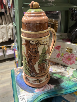 Large Bear and Acorn Beer Stein Decor RSV|72489