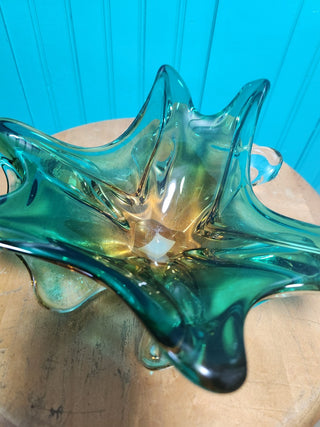 Vtg Mid-Century Murano Glass Bowl 1960s MTS|89750
