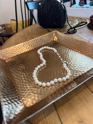 Large Hammered brass tray by Threshold MTS