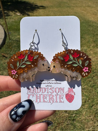 Floral Hedgehog Earrings MTS|100724