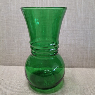 Vintage Anchor Hocking Green Glass Vase MTS|124110