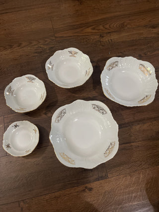 Vintage Thun Bernadotte 5 Pc Graduating Size Bowls RCD