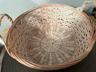 Basket Pink White Willow MTS|137955