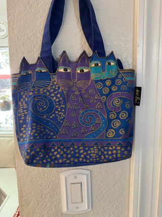 Laurel Burch blue cat purse|123002