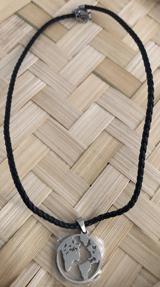 Metal Globe Braided Necklace MTS 49|104812
