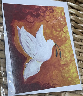 Dove Print Blank Inside Greeting Card MTS