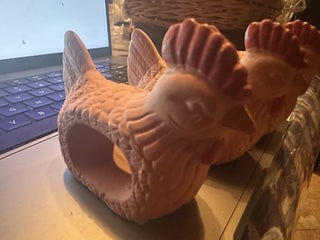 Set of 4 TerraCotta Chicken  Napkin Rings #63 VV MTS|99221