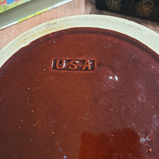 Vintage Stoneware Bean Pot - USA RSV