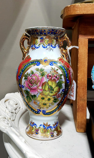 Vtg Porcelain Satsuma Style Vase RSV|159064