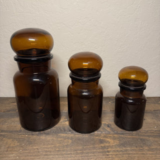 Set of 3 Vintage Belgian Apothecary Jars MTS|126243