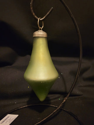 Vintage Atomic Shaped Green Glass Ornament, each|129078