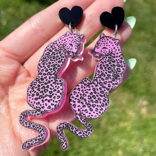 Pink Leopard Earrings MTS|95026