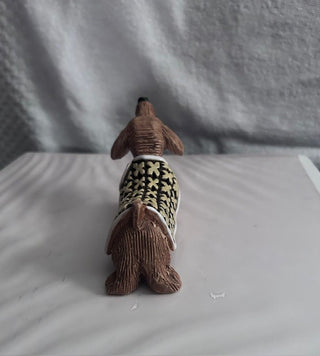 ARTESANIA RINCONADA DACHSHUND W/YELLOW SWEATER|112171