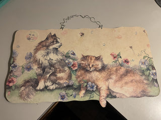 16"x8.5" Spring Cats Wall Decor--SP MTS