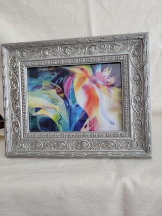 8x10 Grey Wood Framed Hummingbird Print RCD