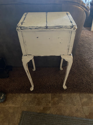 Vintage white cabinet with storage