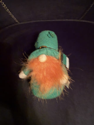 Saint Patrick Day Stuffed Fabric Gnome 8" holding Flag Shamrocks hat #62 VV MTS