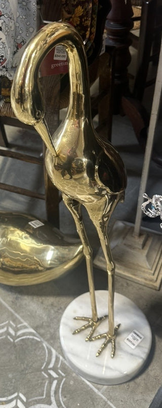 Vintage brass crane  #63 VV MTS|125271