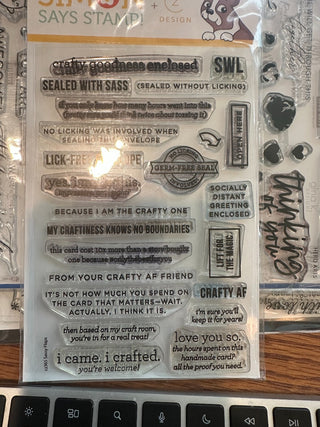 Simon Says "Sassy Flaps" clear stamp set (23 pieces) RCD|103770