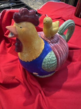 Rise & Shine Colorful Chicken/Chick Teapot-KL RCD
