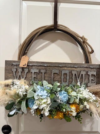 Welcome lasso wreath RCD