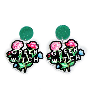 Green Witch earrings|53761