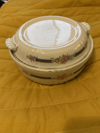 VTG Casserole Dish Hall Blue Bouquet MTS|63174