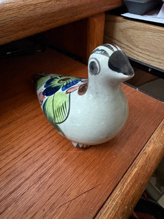 Vtg. Mexican Tonala Pottery Bird Figurine 6.5" long x 5" tall