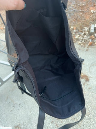 Botkier New York Bond Black Nylon Tote Bag with Vegan Leather Trim