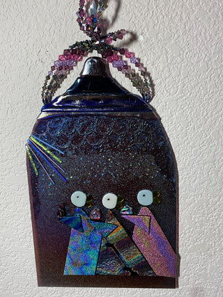 Art Glass Christmas Kings Wall Hanging RSV|140134