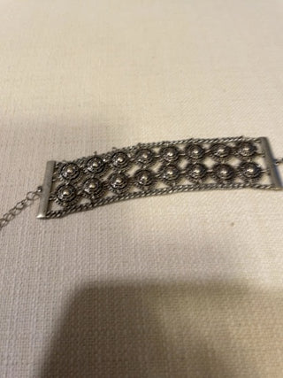 Vintage metal chain Etruscan style bracelet