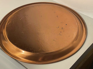 12" Copper Tray w/ Floral Design, As Is--SP RCD
