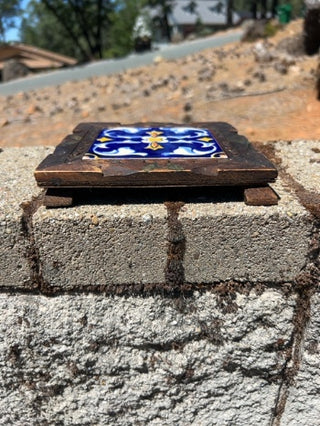 JP Mexican Talavera Tile and Wood Trivet