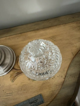 AJ - Glass Covered Candy Dish