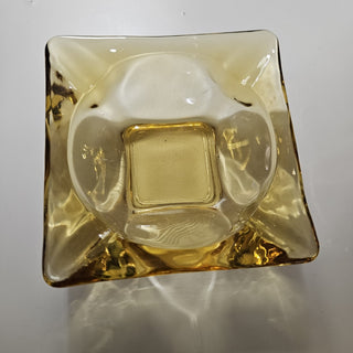 Amber Glass Cut Dish (BRI) - MTS|111909