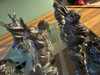 VTG Metzke Pewter Rabbits/Cabbage MTS|115402