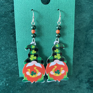 St. Patrick's Day gnome earrings RSV
